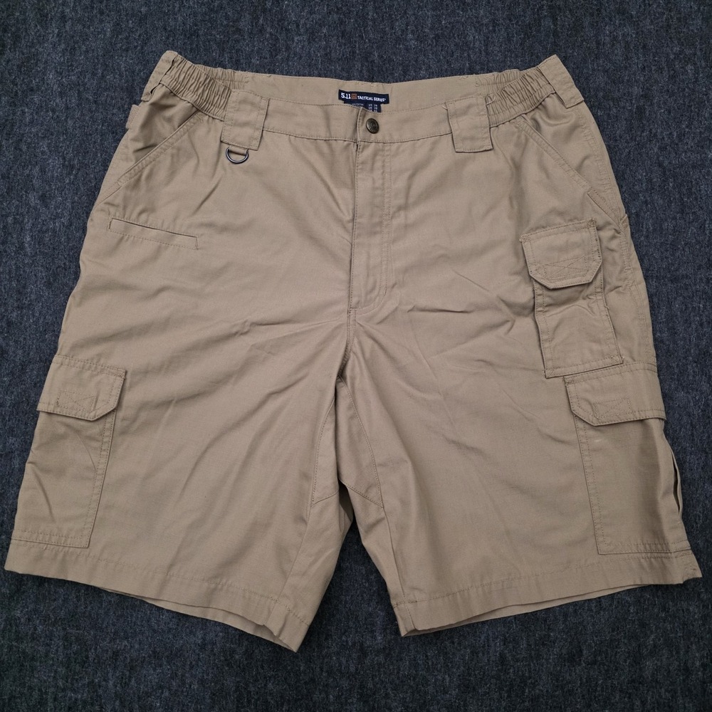 5.11 Tactical Mens 38 Brown Tactical 11" Inseam Cargo Shorts Ripstop‎